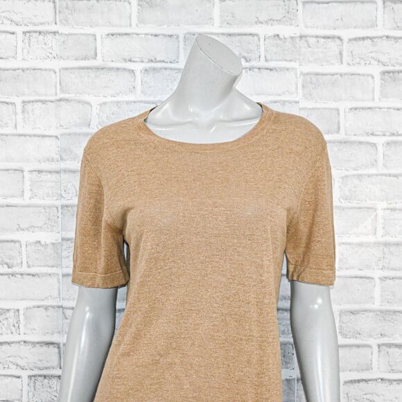 Jenni Kayne Women's Hemp Blend Tee t-shirt in heather camel brown sz M - Picture 7 of 9